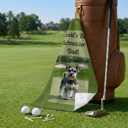 Der beste Schnauzer-Vater der Welt! Golfhandtuch