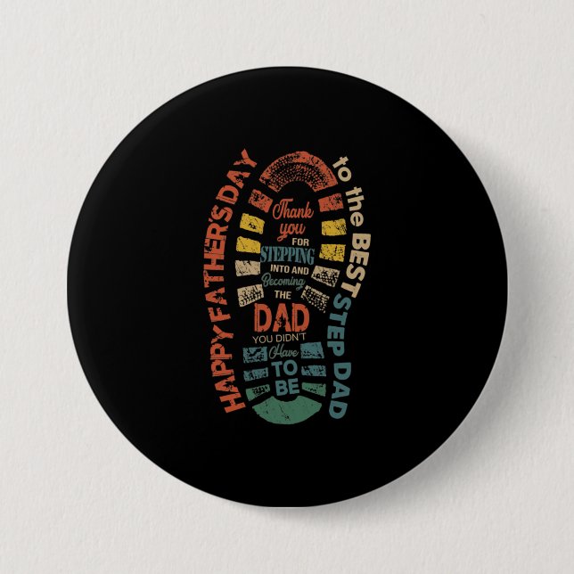Der beste Schritt Vater Vielen Dank, dass Sie in Button (Vorderseite)