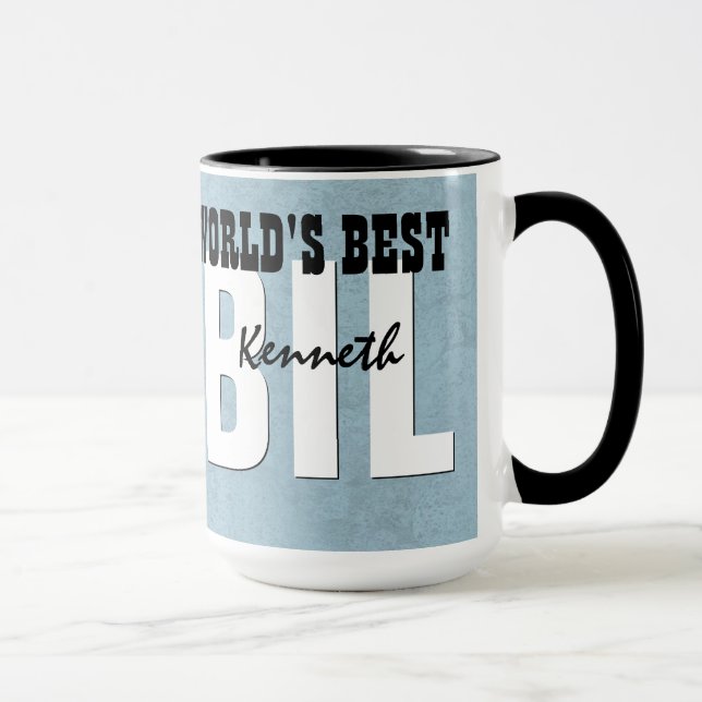 Der beste SCHWAGER der Welt blauer individueller Tasse (Rechts)