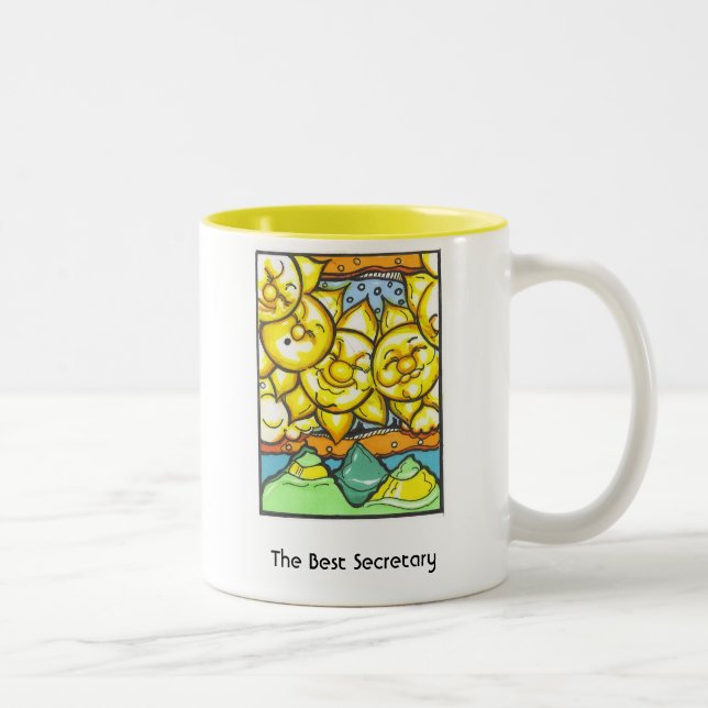 Der beste Sekretär Zweifarbige Tasse (Rechts)