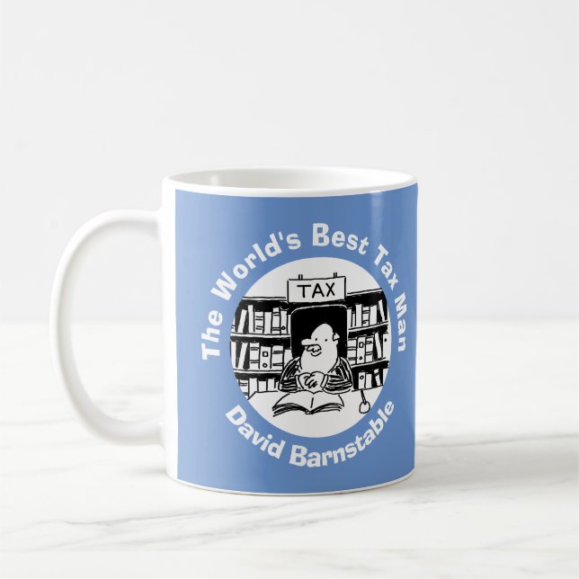 Der beste Steuermann der Welt für die Personalisie Kaffeetasse (Links)