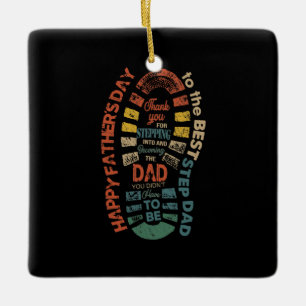 Der beste Stiefvater Danke fürs Einspringen Keramikornament