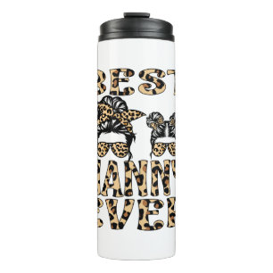 Der beste T - Shirt für Gruscha je Leopard Kariert Thermosbecher