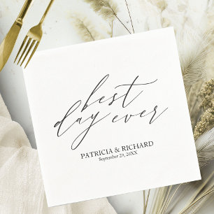 Der beste Tag für die Hochzeit von Napkins Serviette