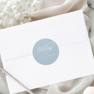 DER BESTE TAG JE! Elegant, Hochzeit Runder Aufkleber