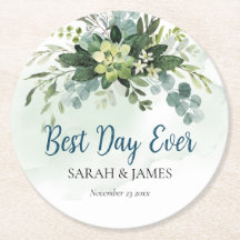 Der beste Tag je sukkulente Hochzeit florale botan