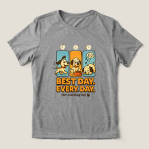 Der beste Tag jeden Tag - Der sonnige Nationalhund Tri-Blend Shirt
