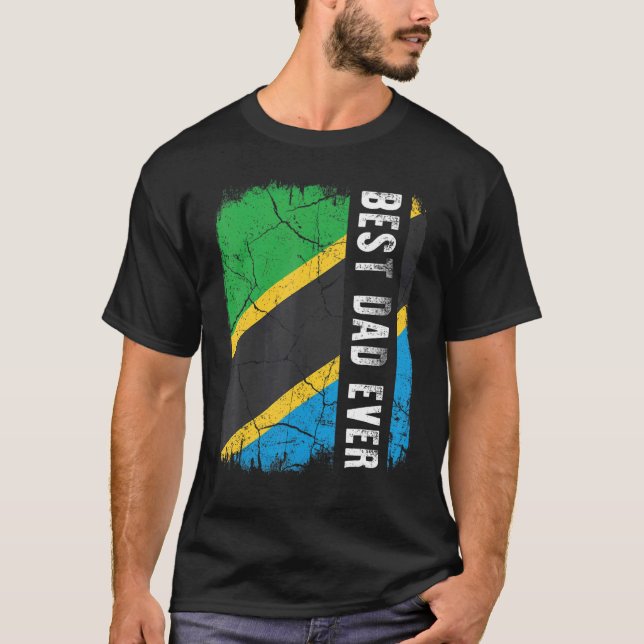 Der beste tansanische Vater je Tansania Daddy Fath T-Shirt (Vorderseite)