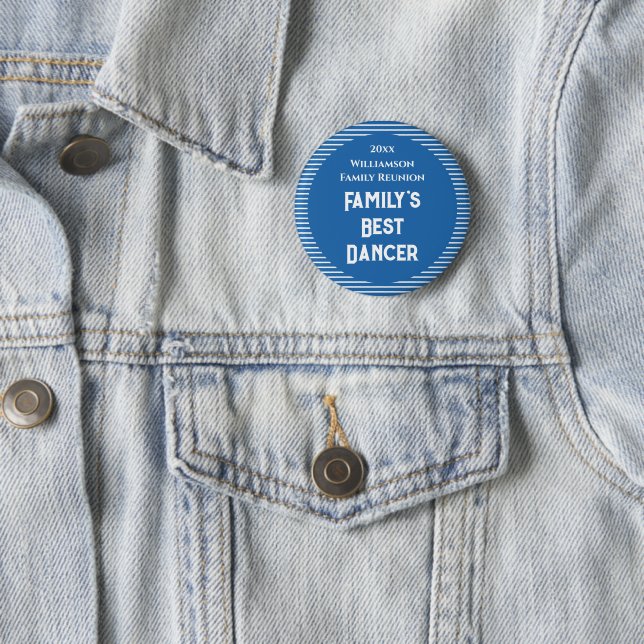 Der beste Tänzer der Custom Wiedersehen Family Button (Beispiel)