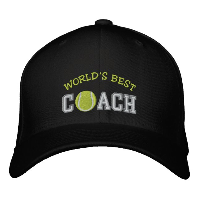 Der beste Tennistrainer der Welt Bestickte Kappe (Vorderseite)