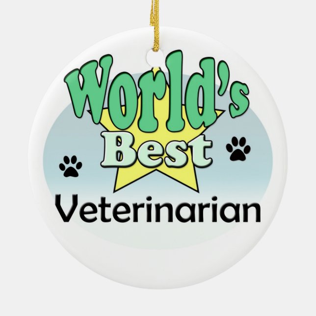 Der beste Tierarzt der Welt Keramikornament (Hinten)