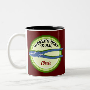 Der beste Toolie-Elektriker der Welt Zweifarbige Tasse