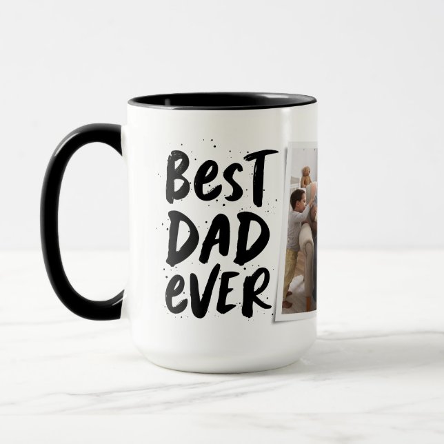 Der beste Vater aller modernen Foto, schwarzer Vat Tasse (Links)
