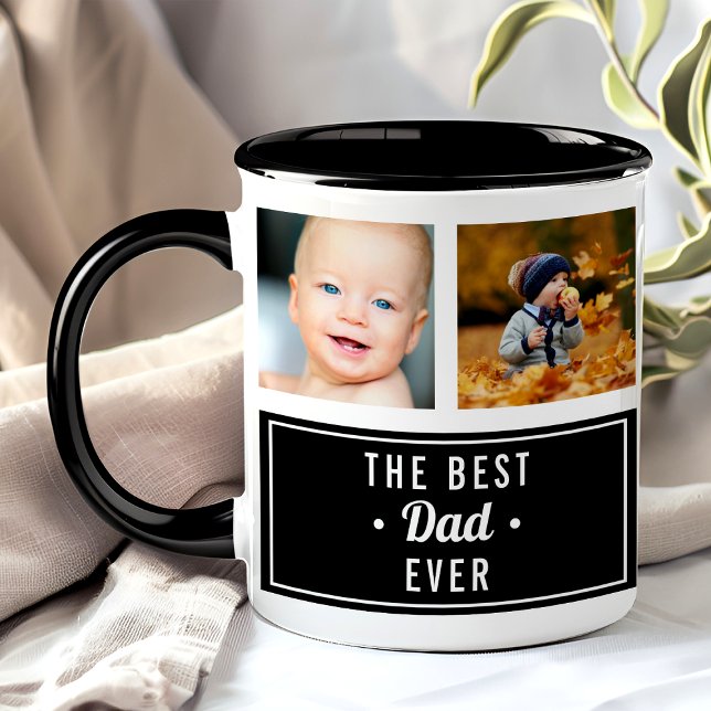 Der beste Vater aller Zeiten für eine Schwarz-Bild Tasse (Von Creator hochgeladen)
