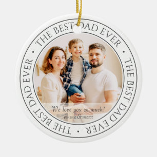 Der beste Vater aller Zeiten - Klassisches Foto Keramik Ornament