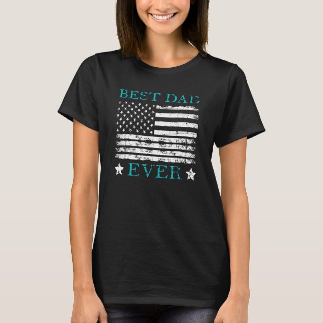 Der beste Vater aller Zeiten mit amerikanischer Fl T-Shirt (Vorderseite)