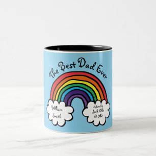 Der beste Vater, Daddy, Papa aller Zeiten Regenbog Zweifarbige Tasse