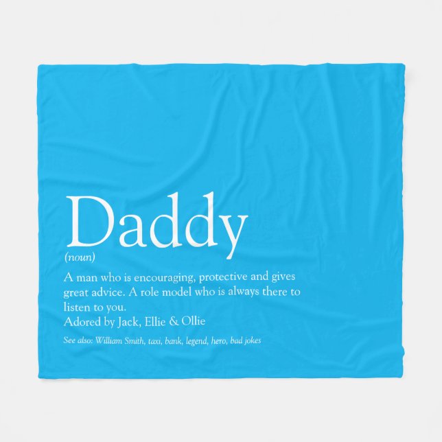 Der beste Vater Daddy Pater definiert Fuchs Sky Bl Fleecedecke (Vorderseite (Horizontal))