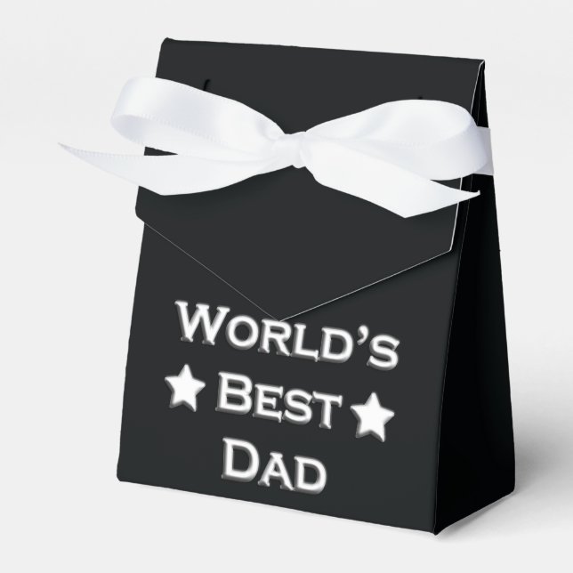 Der beste Vater der Welt auf schwarz Geschenkschachtel (Vorderseite)