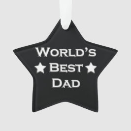 Der beste Vater der Welt auf schwarz Ornament