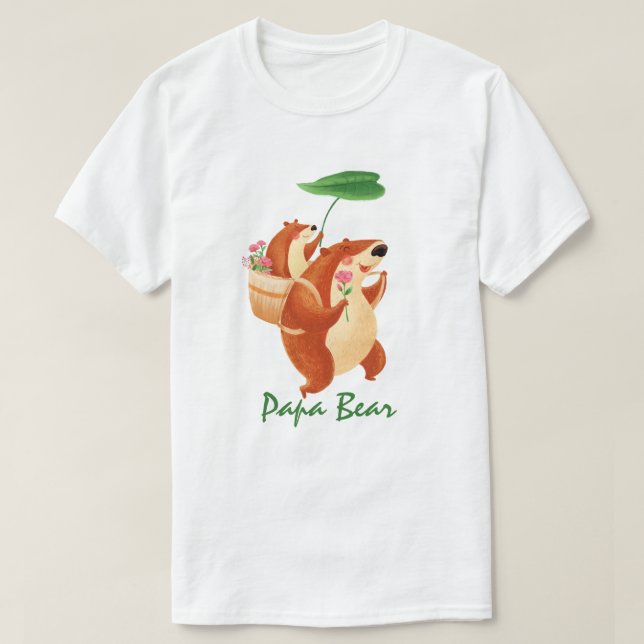 Der beste Vater der Welt - Bear and Baby T - Shirt (Design vorne)