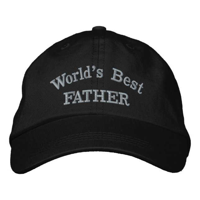 Der beste Vater der Welt Bestickte Baseballkappe (Vorderseite)