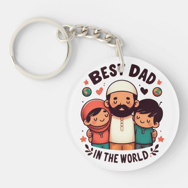 Der beste Vater der Welt - Der liebende muslimisch Schlüsselanhänger (Vorderseite)