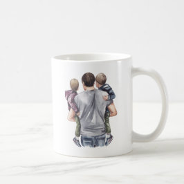 Der beste Vater der Welt, der seine zwei Söhne häl Kaffeetasse