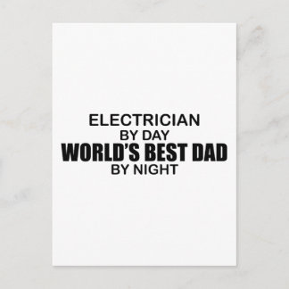 Der beste Vater der Welt - Elektriker Postkarte