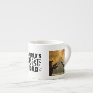 Der beste VATER der Welt für zwei Fotos Espressotasse