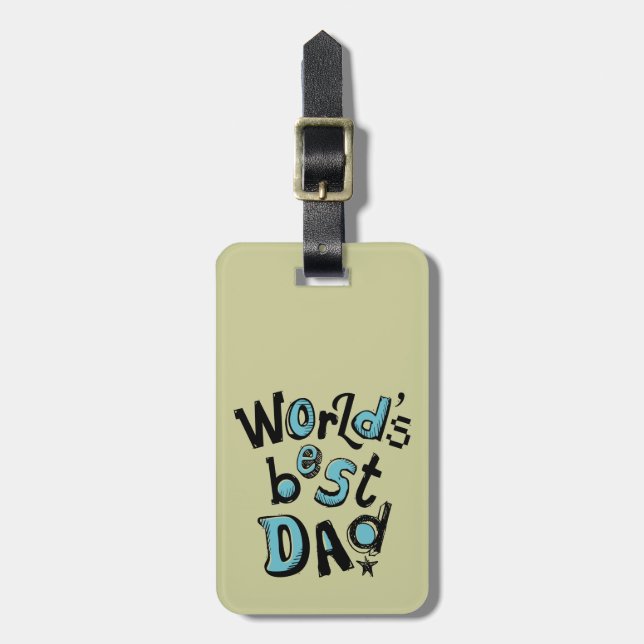 Der beste Vater der Welt Gepäckanhänger (Vorderseite vertikal)