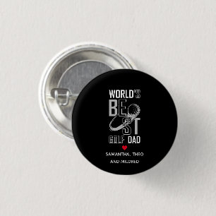 Der beste Vater der Welt Geschenke aus schwarzem Button