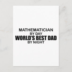 Der beste Vater der Welt - Mathematiker Postkarte