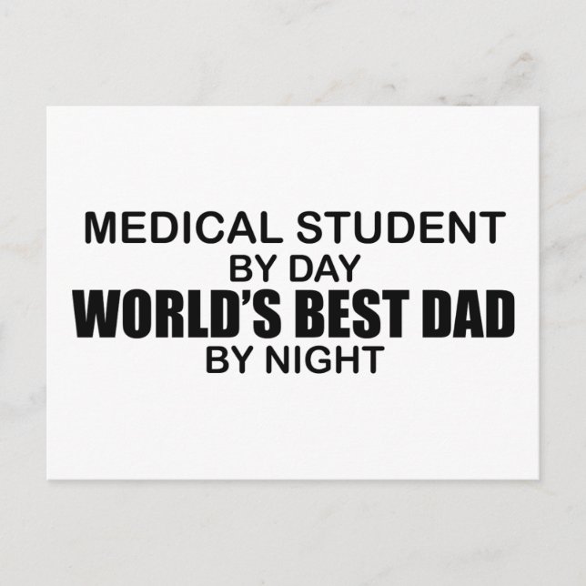 Der beste Vater der Welt - Medizinstudenten Postkarte (Vorderseite)