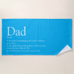 Der beste Vater der Welt Papa Pater definiert Sky  Strandtuch<br><div class="desc">Personalisieren Sie die Definition für Ihren besonderen Vater, Papa oder Vater, um ein einzigartiges Geschenk für den Tag des Vaters, Geburtstage, Weihnachten oder jeden Tag, den Sie gewollt, um zu zeigen, wie viel er für Sie bedeutet. Eine perfekte Art, ihm zu zeigen, wie phantastisch er jeden Tag ist. Entwickelt von...</div>