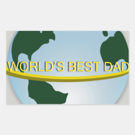"Der beste Vater der Welt" Rechteckiger Aufkleber