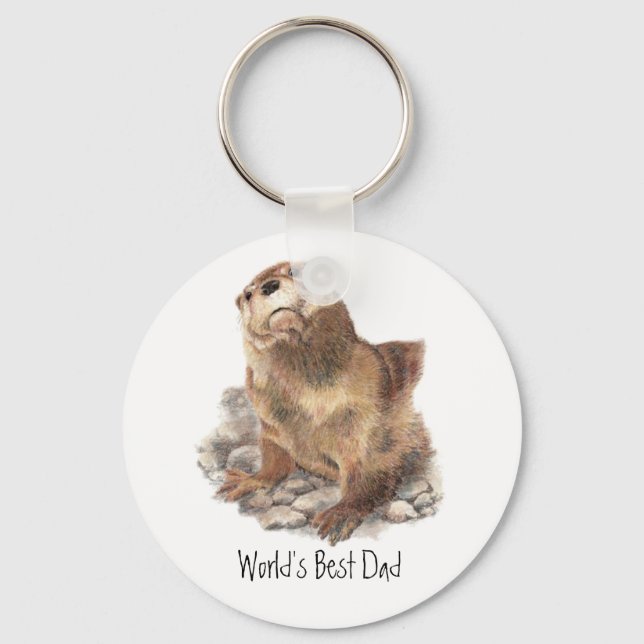 Der beste Vater der Welt, River Otter, Animal Schlüsselanhänger (Vorderseite)