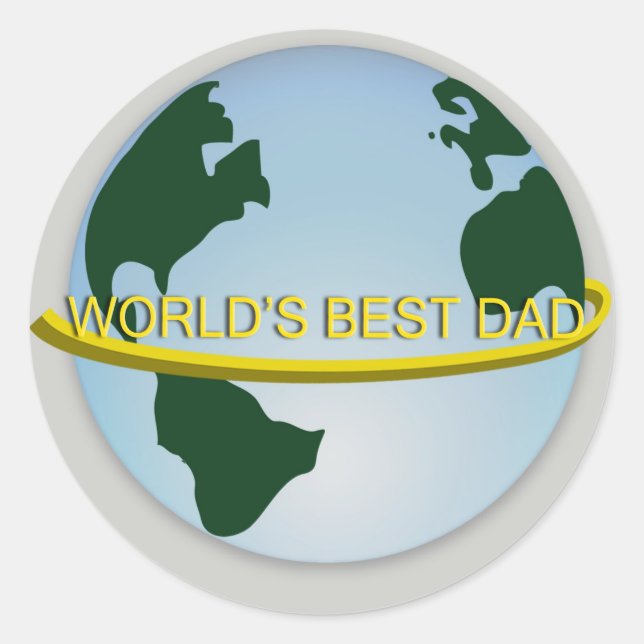 "Der beste Vater der Welt" Runder Aufkleber (Vorderseite)