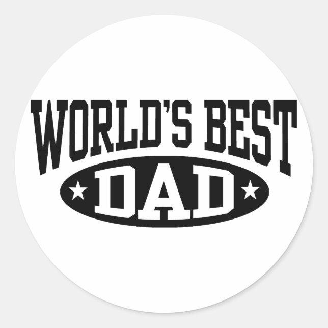 Der beste Vater der Welt Runder Aufkleber (Vorderseite)