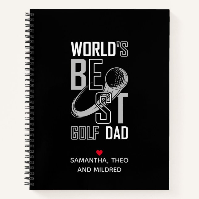 Der beste Vater der Welt | Schwarzer und weißer Va Notizbuch (Vorderseite)