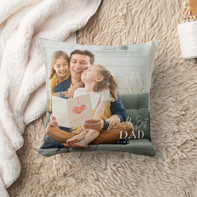 Der beste Vater der Welt seit 20XX Foto Kissen (Decke)