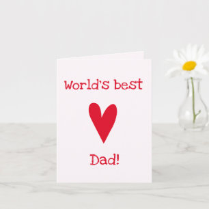 Der beste Vater der Welt!   Tag des roten Herzens  Karte