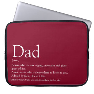 Der beste Vater der Welt, Vater Daddy, definiert B Laptopschutzhülle