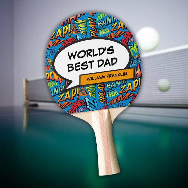 Der beste Vater der Welt Vater Funny Modern Cool Tischtennis Schläger (World's Best Dad Father Funny Modern Cool Ping Pong Paddle)