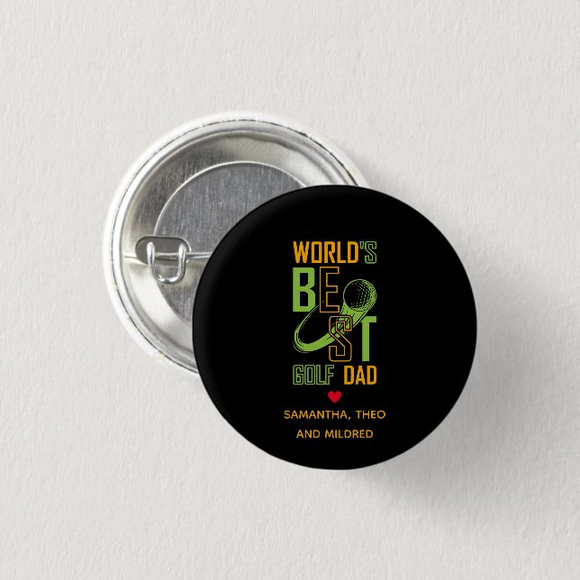 Der beste Vater der Welt | Vater Geschenke Button (Vorne & Hinten)