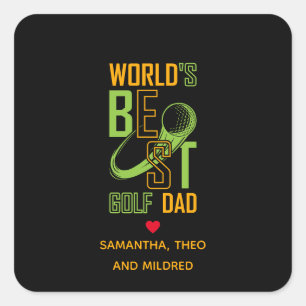 Der beste Vater der Welt   Vater Geschenke Quadratischer Aufkleber