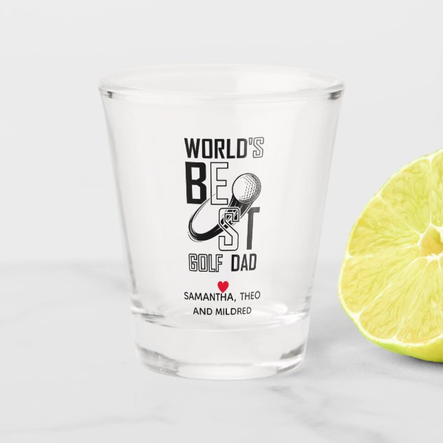 Der beste Vater der Welt | Weißer Vater Geschenke Schnapsglas (Vorderseite)