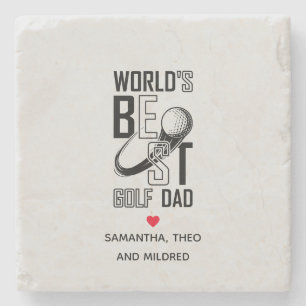 Der beste Vater der Welt Weißer Vater Geschenke Steinuntersetzer