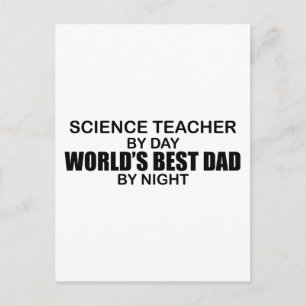 Der beste Vater der Welt - Wissenschaftslehrer Postkarte