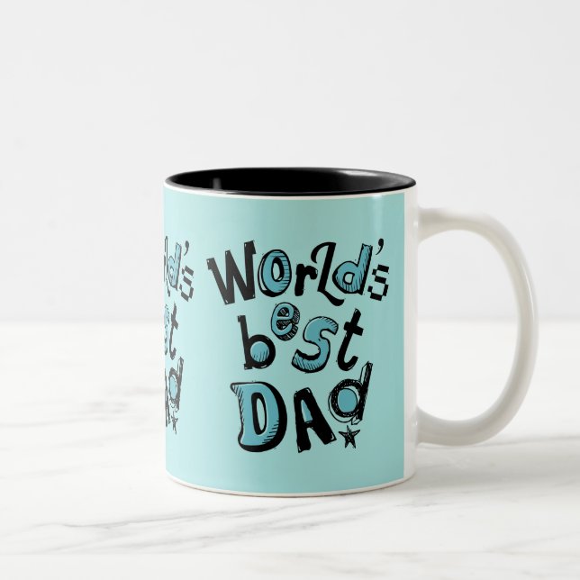 Der beste Vater der Welt Zweifarbige Tasse (Rechts)